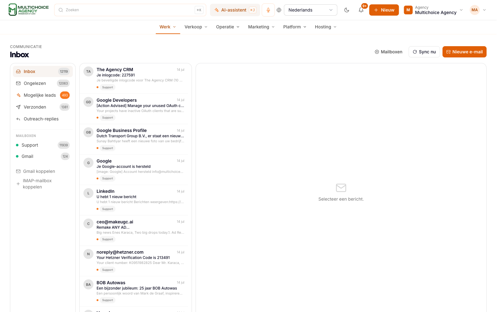 Alle klantcommunicatie automatisch in het CRM